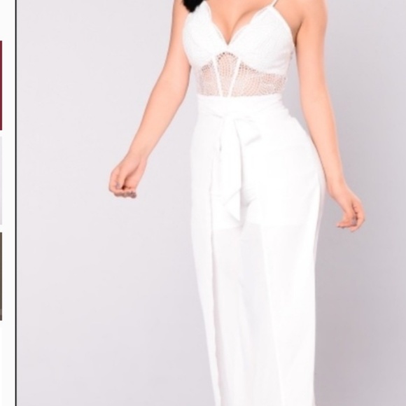 white jumper pants